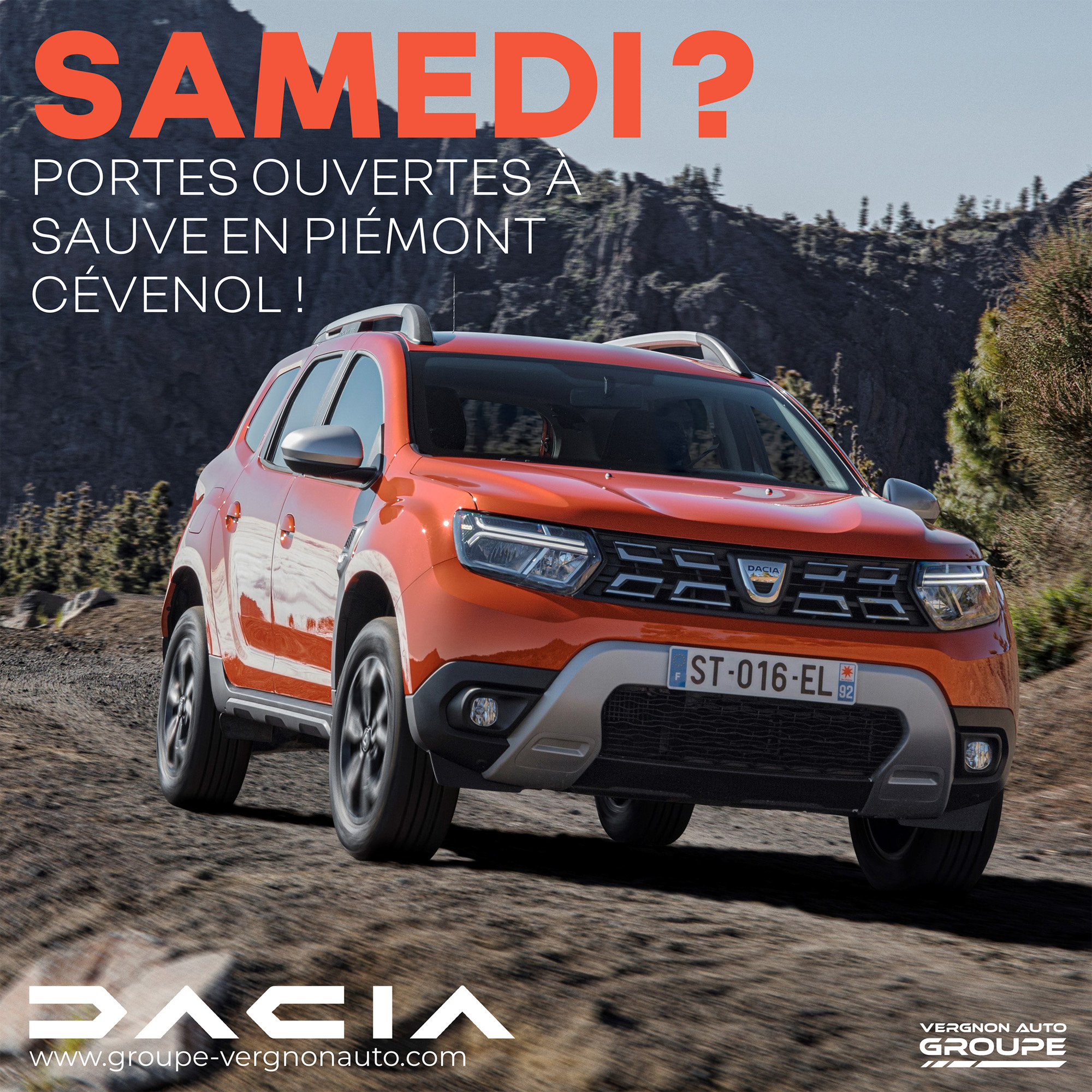 Samedi 16 octobre 2021, c'est portes ouvertes Dacia à Sauve, en Piémont cévenol