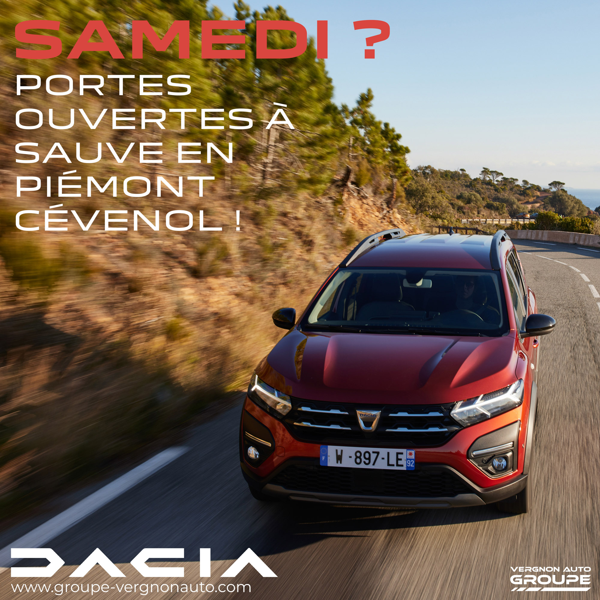 Samedi 12 mars ? C'est portes ouvertes Dacia à Sauve, en Piémont cévenol, dans le Gard (30) !