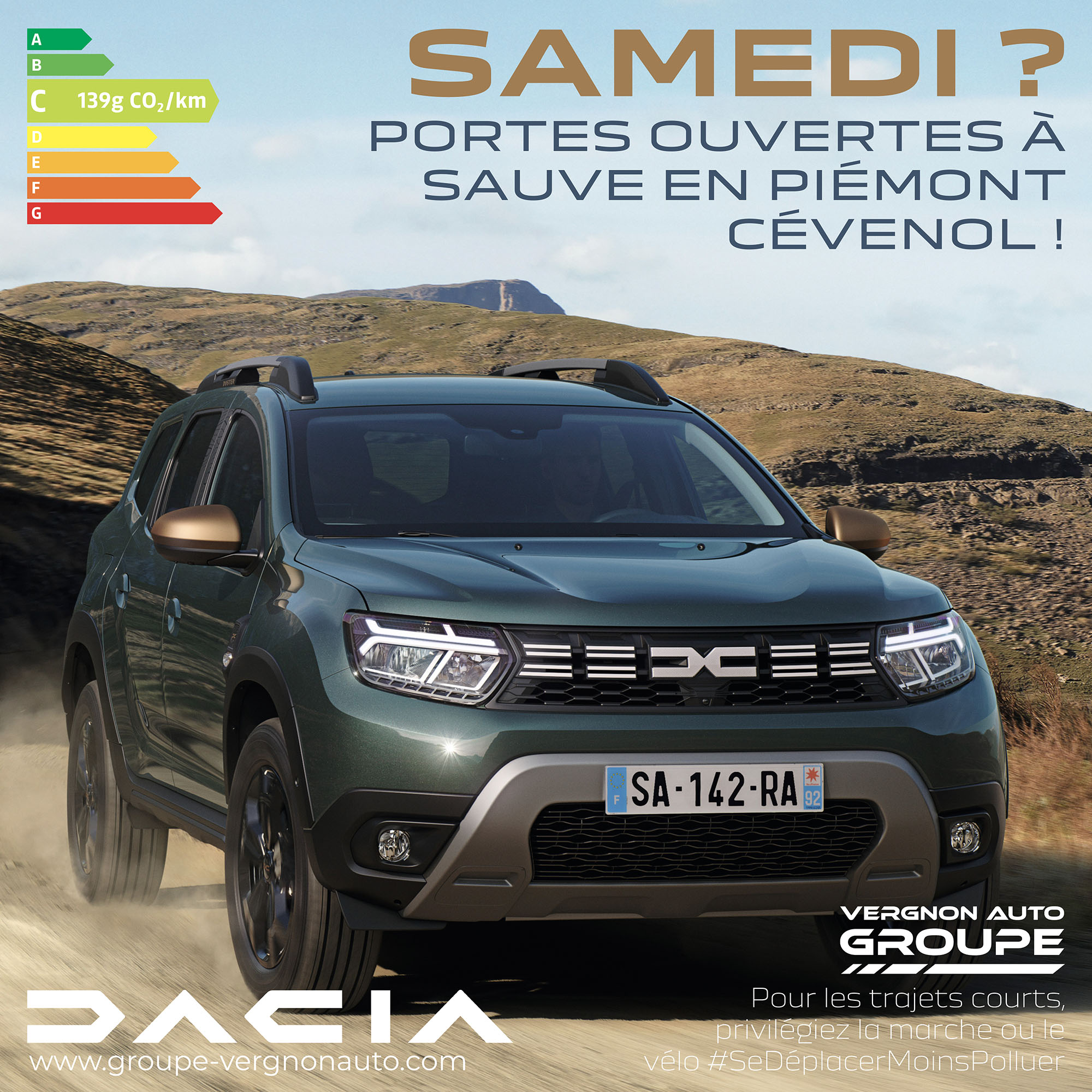 Samedi 10 juin 2023, portes ouvertes Dacia à Sauve, dans le Gard ! Neuf et occasion, venez profiter de nos offres !