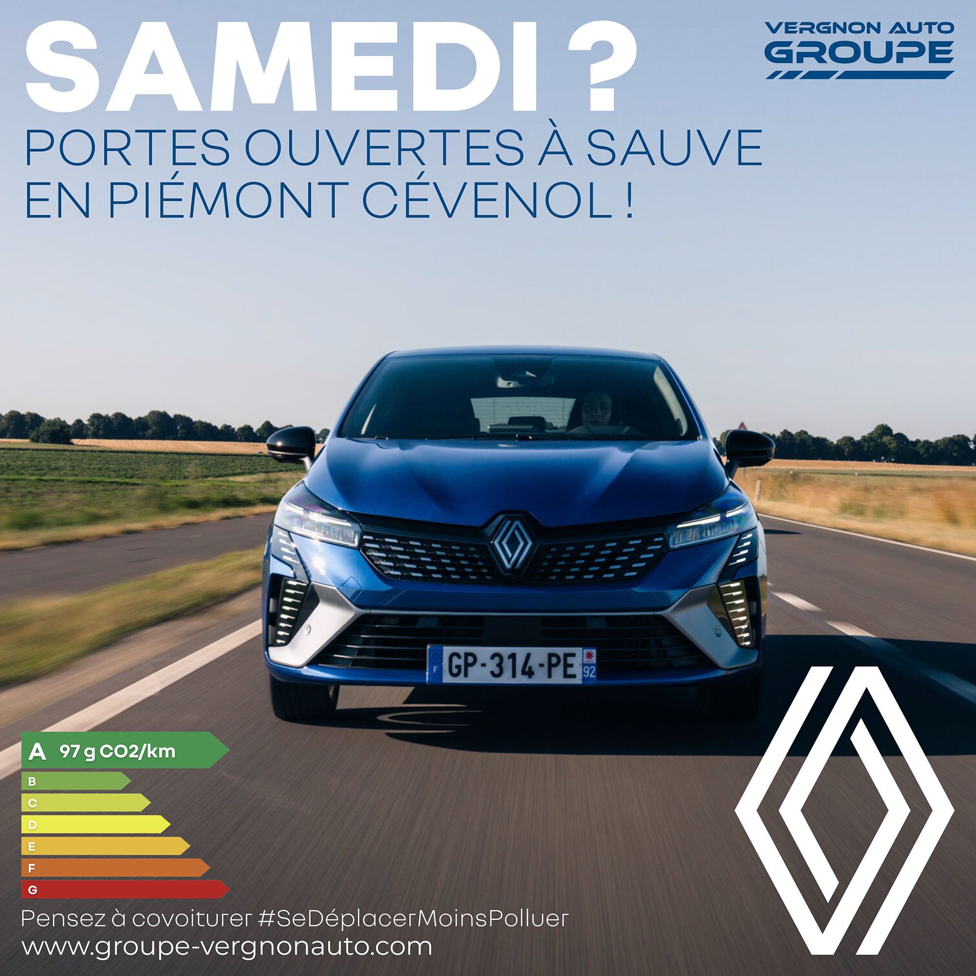 Samedi 16 septembre 2023, portes ouvertes Renault à Sauve, dans le Gard ! Neuf et occasion, venez découvrir nos offres !
