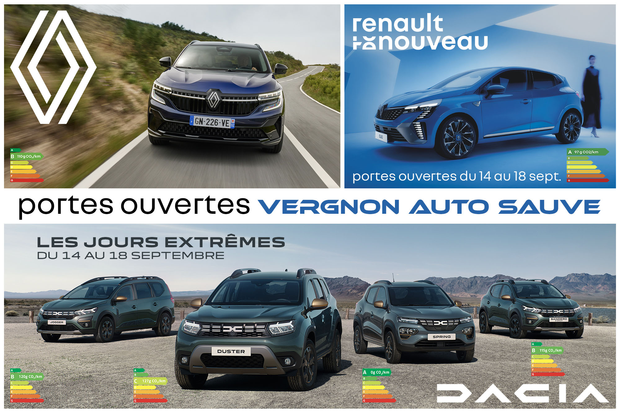 Portes ouvertes septembre 2023 Renault Dacia Sauve Piémont cévenol Gard 30 Languedoc Occitanie