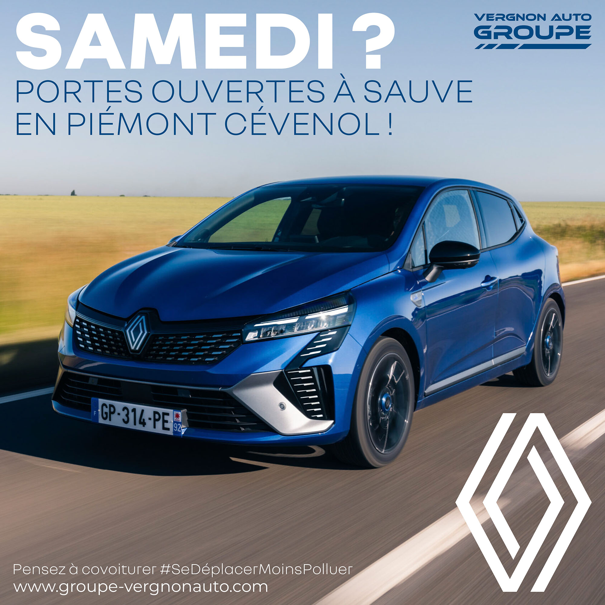 Samedi 14 octobre 2023, portes ouvertes Renault à Sauve, dans le Gard ! Neuf et occasion, venez découvrir nos offres !