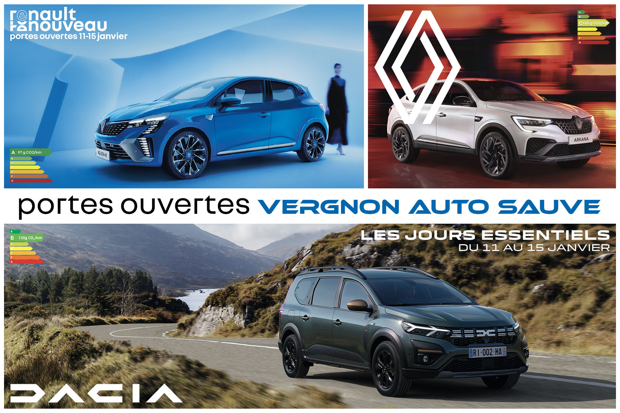 Portes ouvertes janvier 2024 Renault Dacia Sauve Piémont cévenol Gard 30 Languedoc Occitanie
