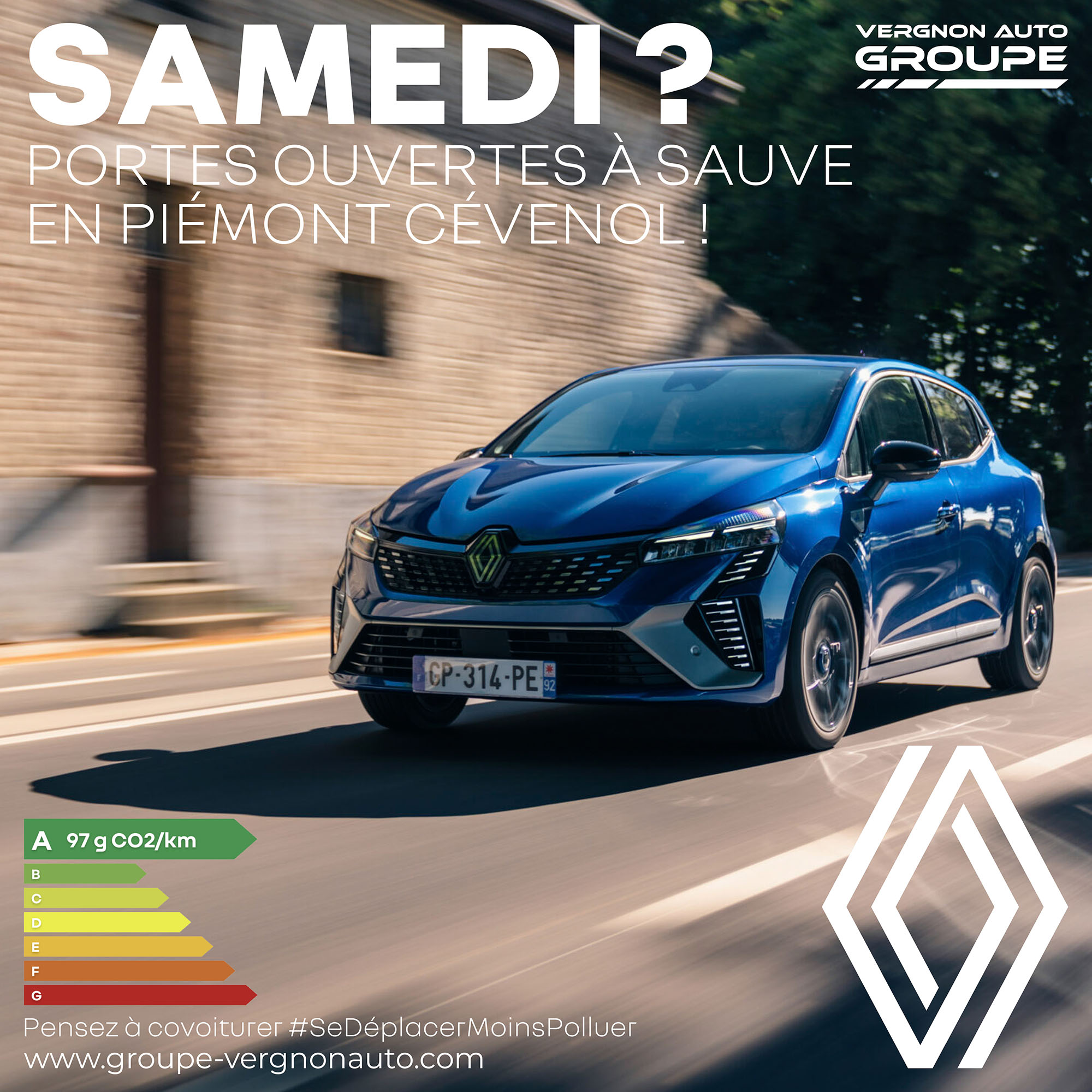 Samedi 13 janvier 2024, portes ouvertes Renault à Sauve, dans le Gard ! Neuf et occasion, venez découvrir nos offres !