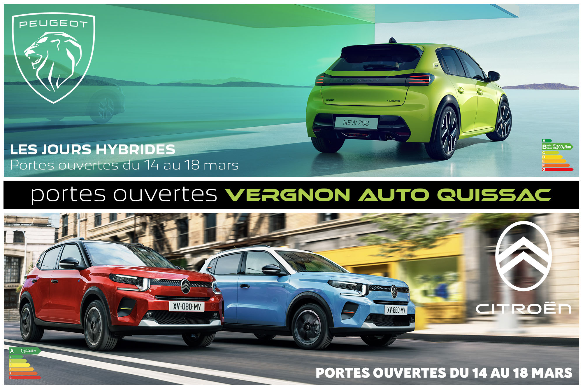 Portes ouvertes mars 2024 Peugeot Citroën Quissac Piémont cévenol Gard 30 Languedoc Occitanie