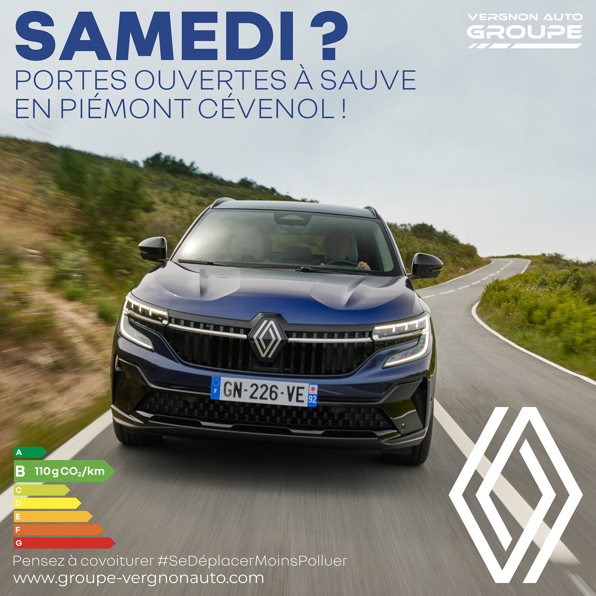 Samedi 16 mars 2024, portes ouvertes Renault à Sauve, dans le Gard ! Neuf et occasion, venez découvrir nos offres !
